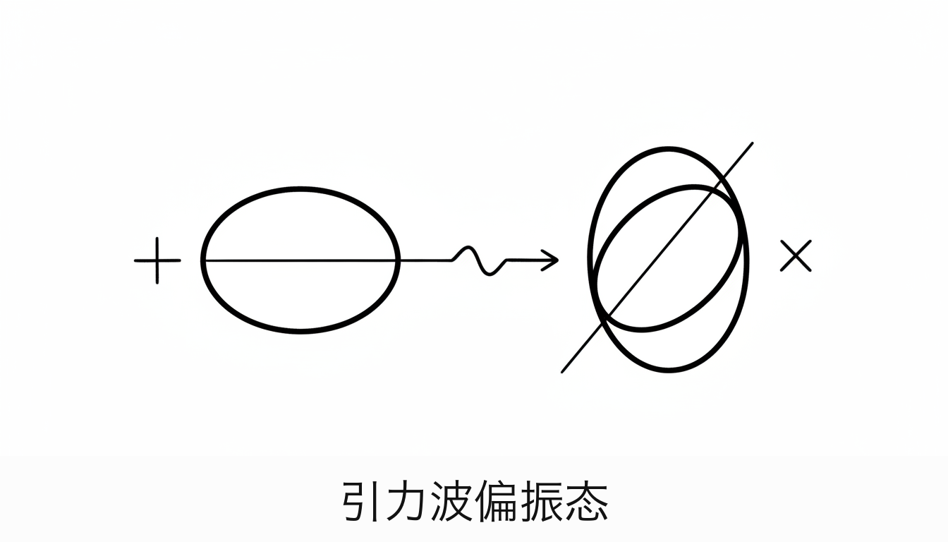 引力波偏振示意图