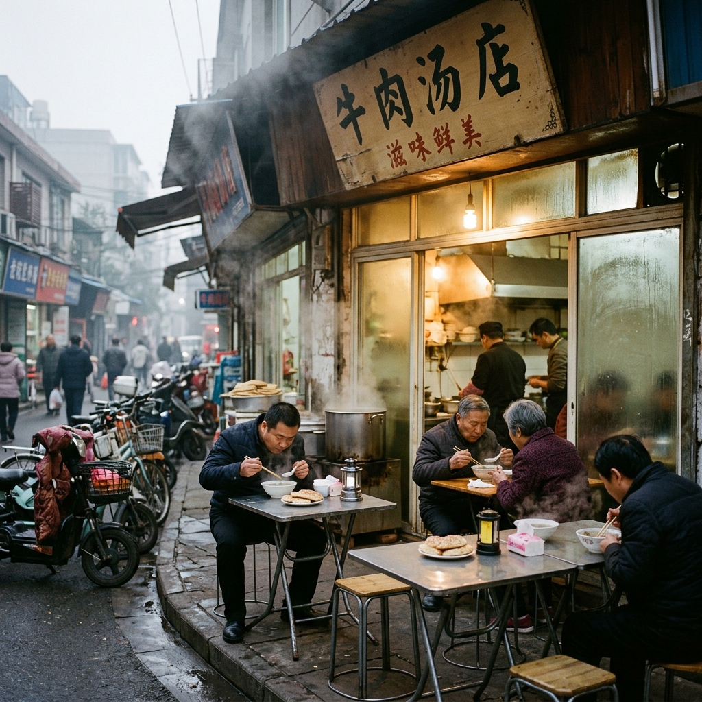 淮南牛肉汤早市