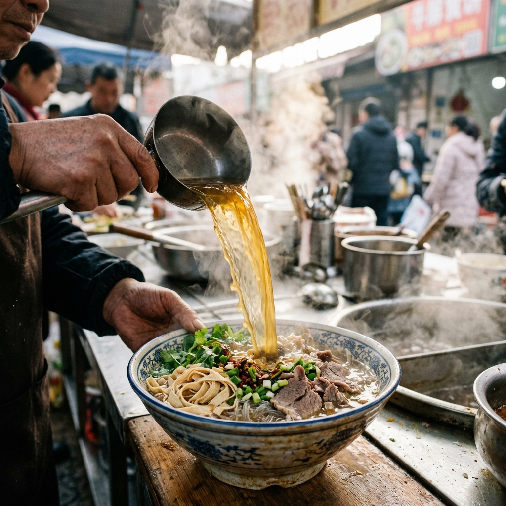 滚汤冲碗